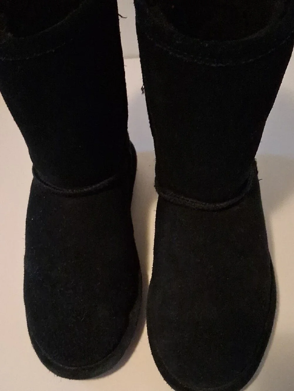BearPaw Black Suede Mid-Calf Boots